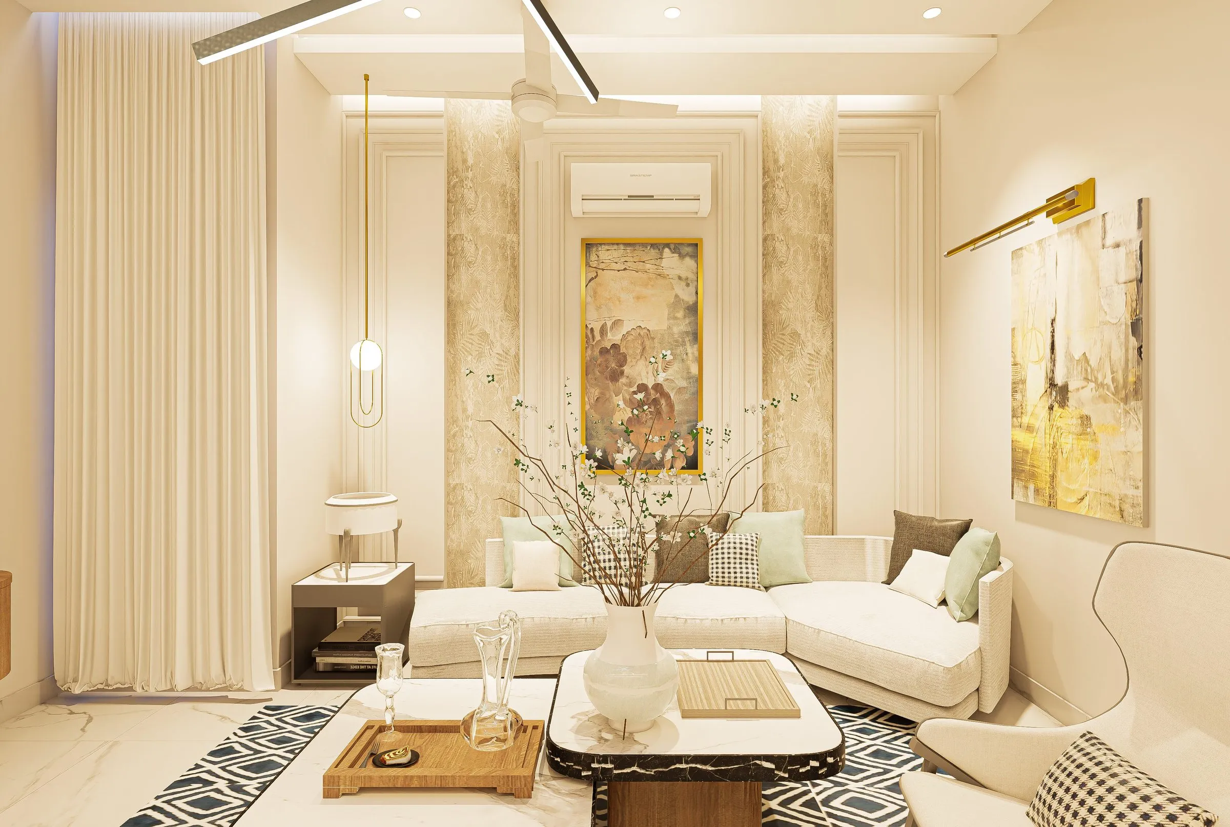 Lounge seating inside a Luxury Pine Villas residence
