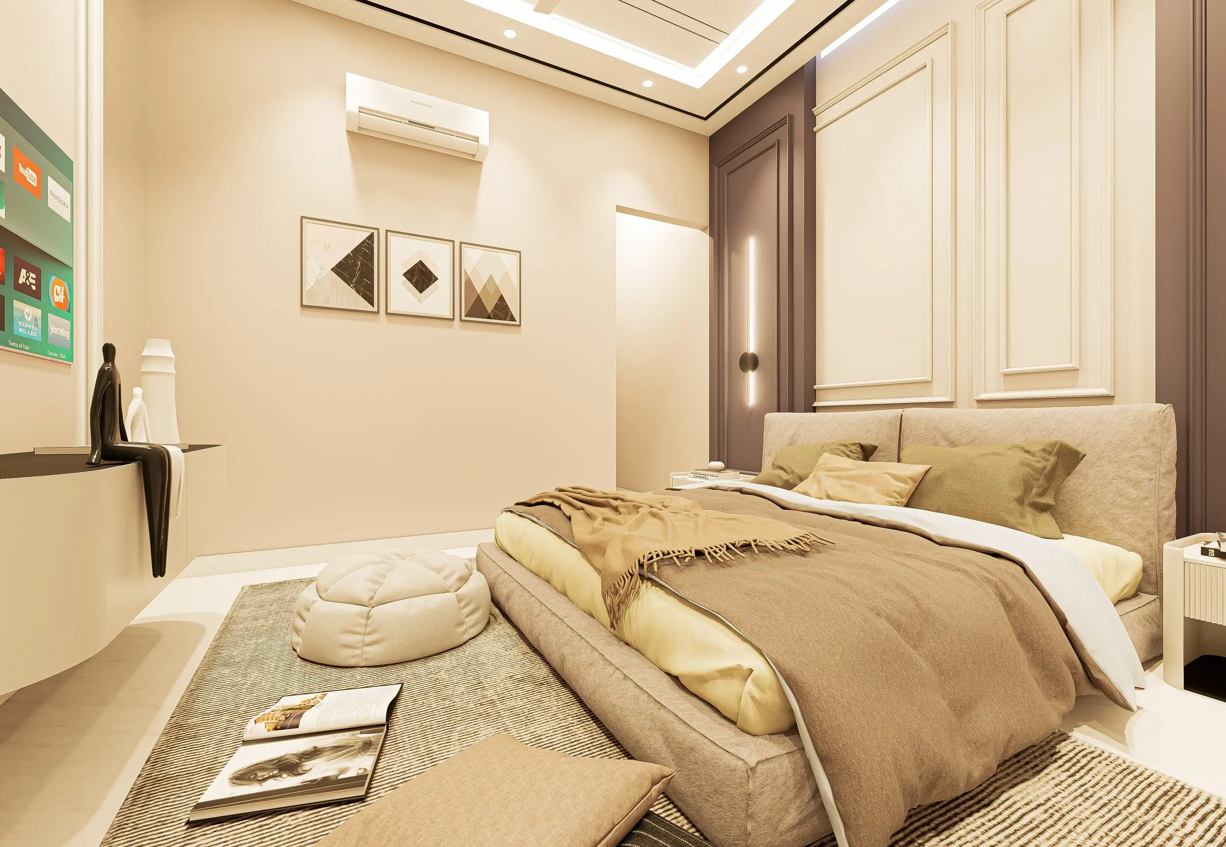 Master bedroom inside a Luxury Pine Villas townhouse